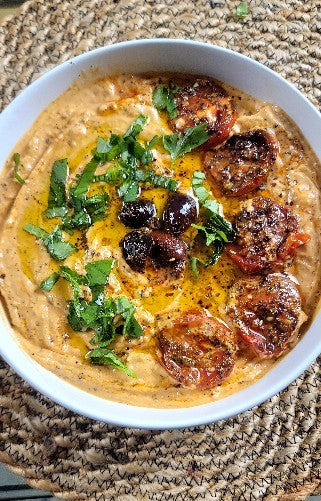 Roasted Compari Tomato Hummus Recipe